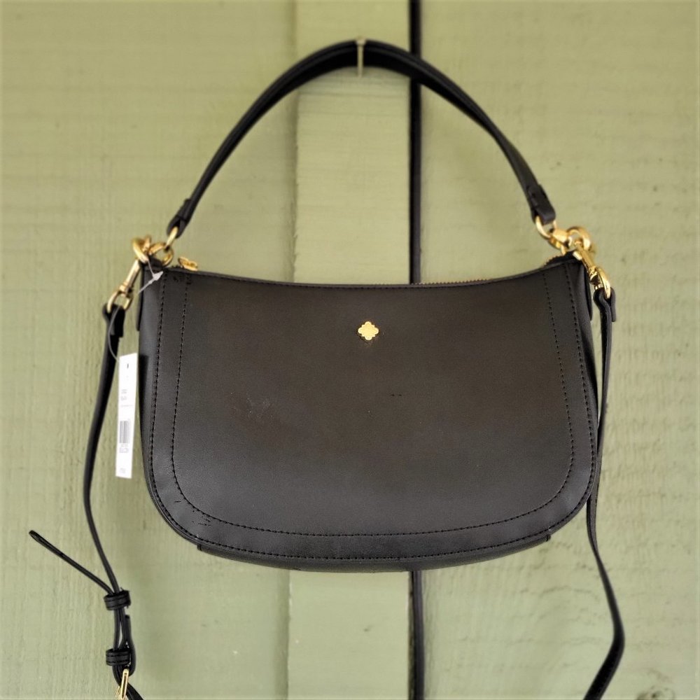 NWT CROWN & IVY Black Crossbody Shoulder Bag